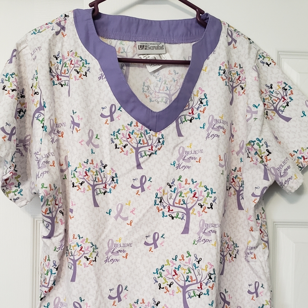 Awareness scrub top
